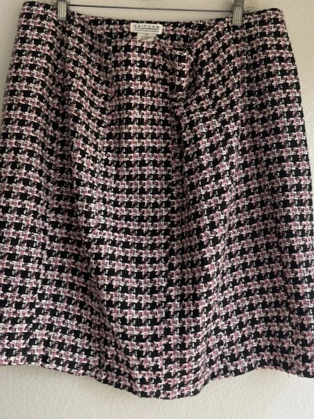 Uniform John Paul Richard Acrylic Skirt Womens 10 Pink Paisley Midi Boho Vintage